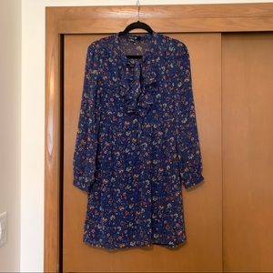 Floral Dress with Blue Slip